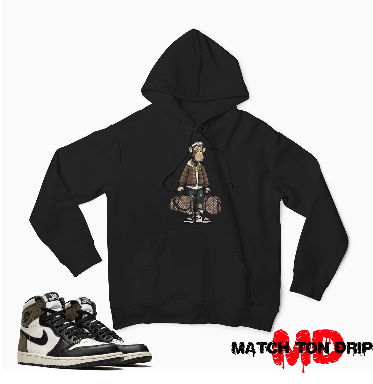 BORED APE HOODIES JORDAN 1 MOCHA