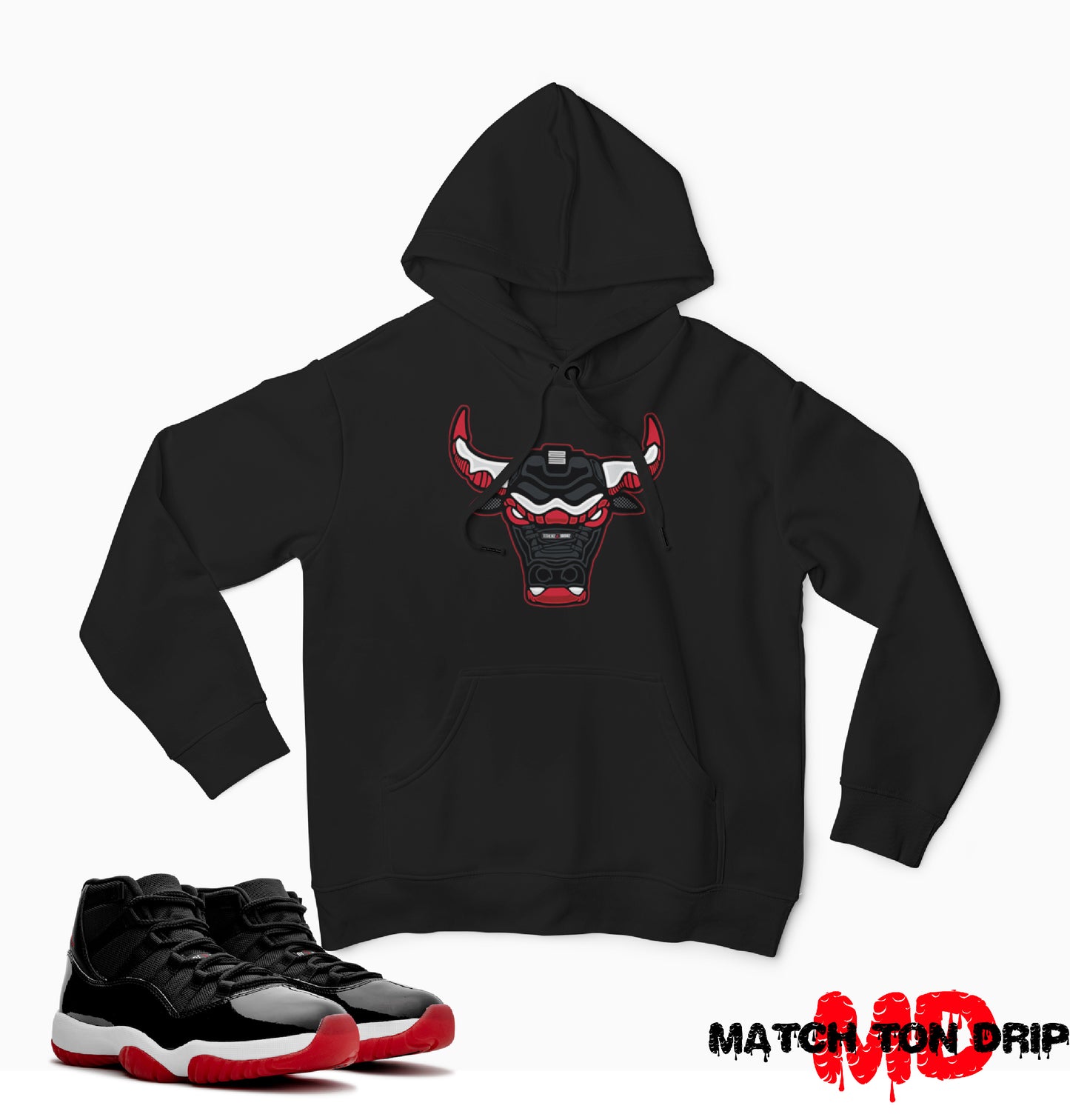 BULLS HOODIES JORDAN 11 BRED
