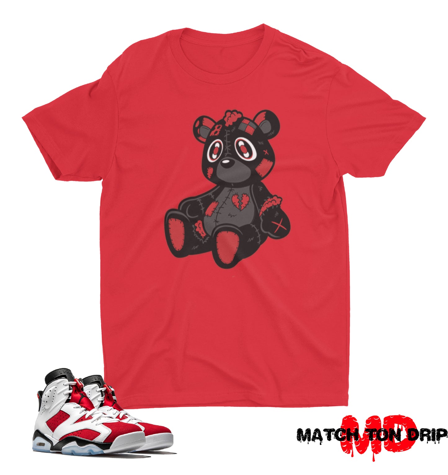HEARTLESS BEAR T-SHIRTS JORDAN 6 RETRO CARMINE