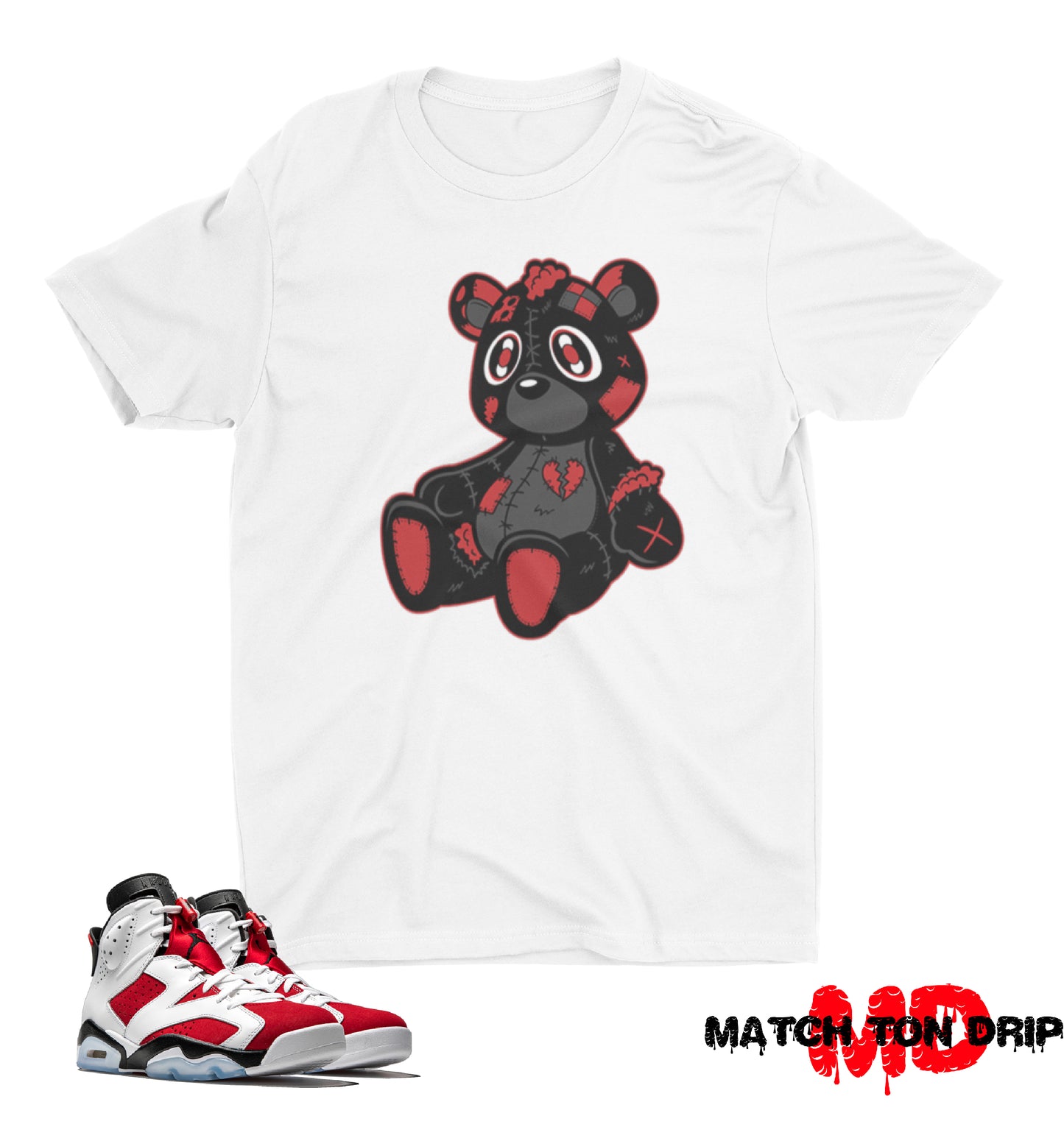 HEARTLESS BEAR T-SHIRTS JORDAN 6 RETRO CARMINE