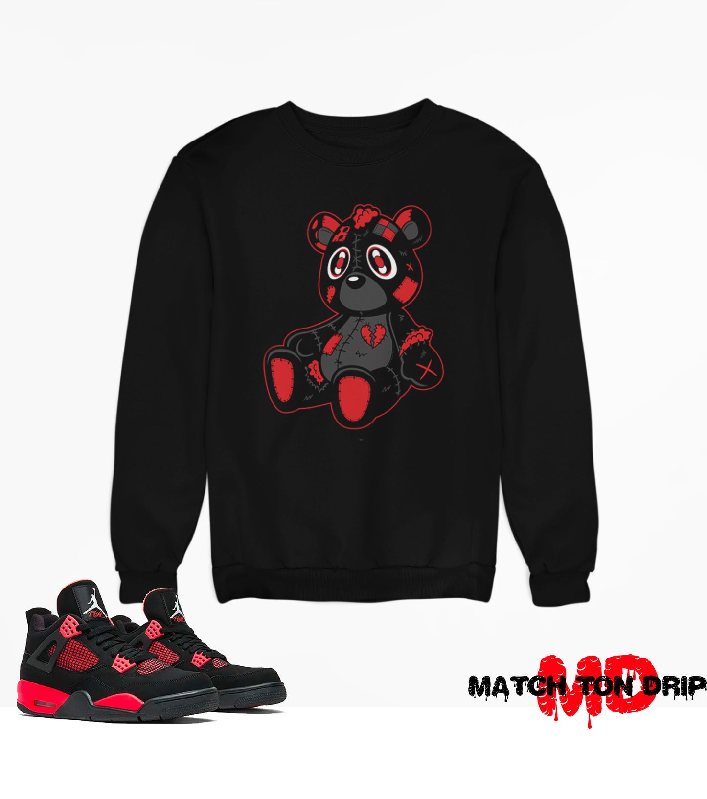 HEARTLESS BEAR CREWNECKS JORDAN 4 THUNDER