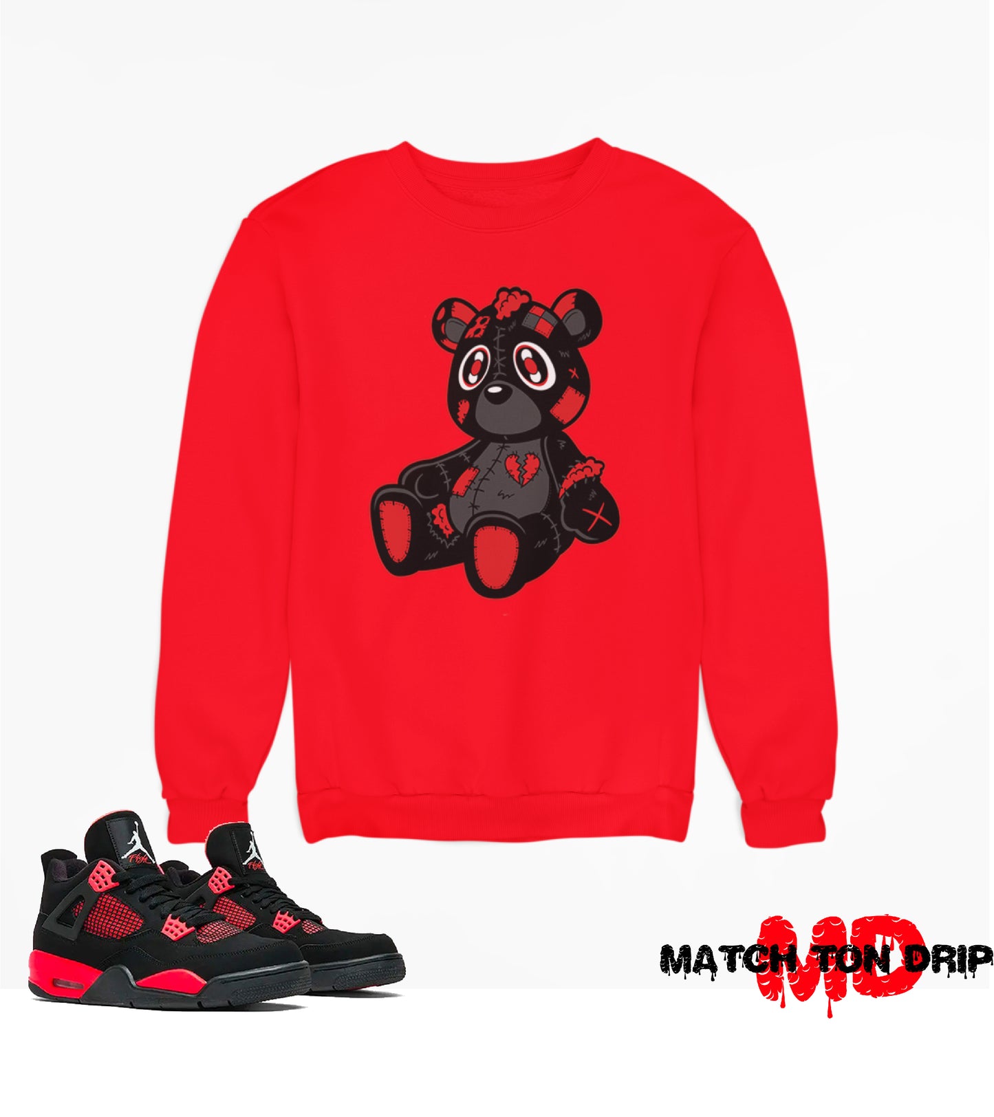 HEARTLESS BEAR CREWNECKS JORDAN 4 THUNDER