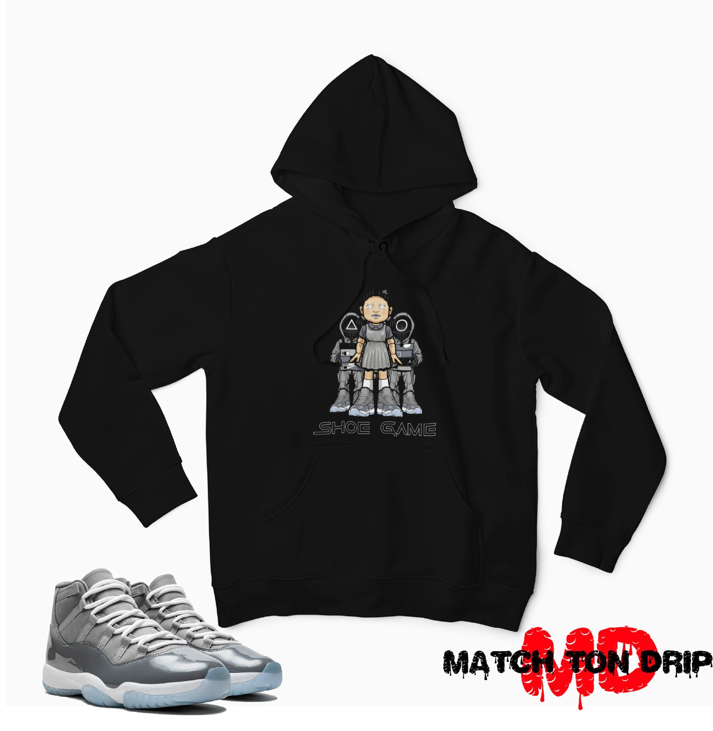 SQUID GAME HOODIES JORDAN 11 COOL GREY