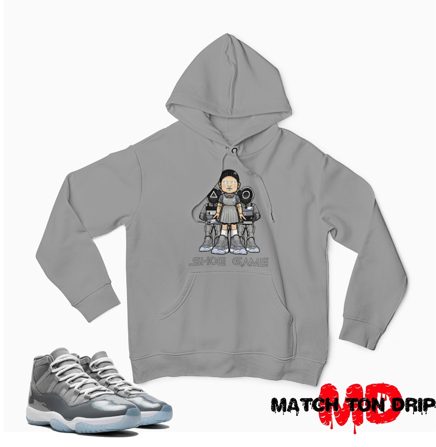 SQUID GAME HOODIES JORDAN 11 COOL GREY
