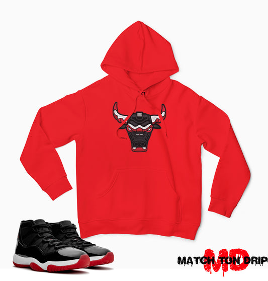 BULLS HOODIES JORDAN 11 BRED