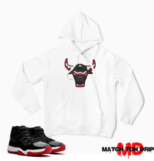 BULLS HOODIES JORDAN 11 BRED