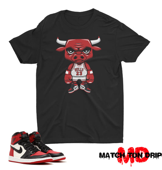 BENNY THE BULLS T-SHIRTS JORDAN 1 BRED TOE