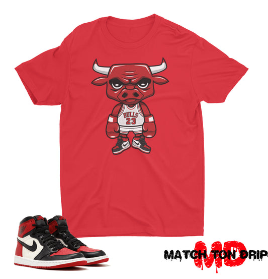 BENNY THE BULLS T-SHIRTS JORDAN 1 BRED TOE